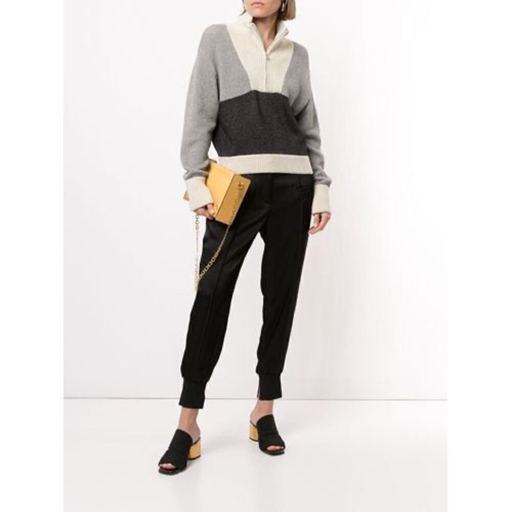 3.1 Phillip Lim Knitted Lurex Jumper and Tapered Wool Track Pant Jogger Set XS